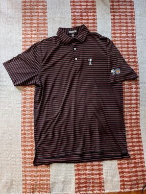 Bel Air Claremont Country Club Peter Millar Polo Shirt Striped Golf 1897 Men L